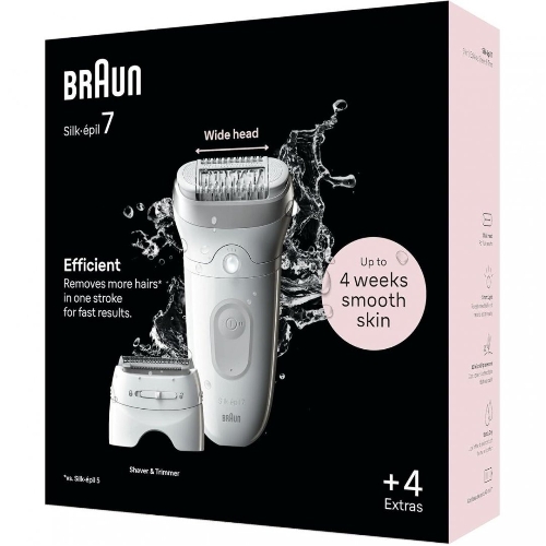 Эпилятор BRAUN SE7-041 белый/серебристый