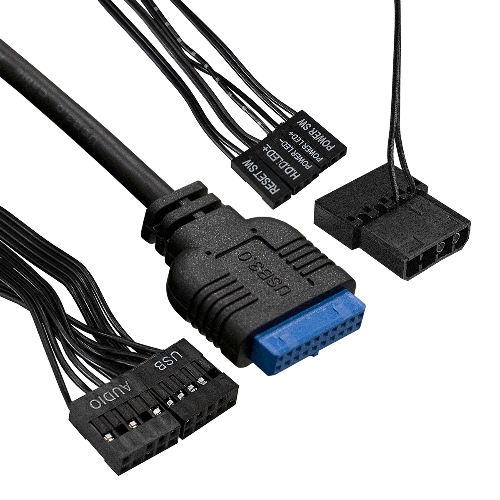 Компьютерный корпус Minitower ExeGate mEVO-7807-NPX500 (mATX, БП 500NPX 12см, 1хUSB+1хUSB 3.0, черный 1x12см с RGb подсветкой)