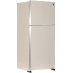 Холодильник Sharp SJ-XG55PMBE бежевый двухкамерный 394/162л морозилка сверху, No Frost