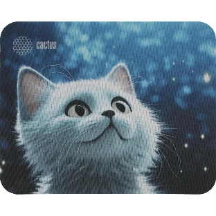 Коврик для мыши Cactus белый Cat 220x180x2мм (CS-MPC-P06XS)