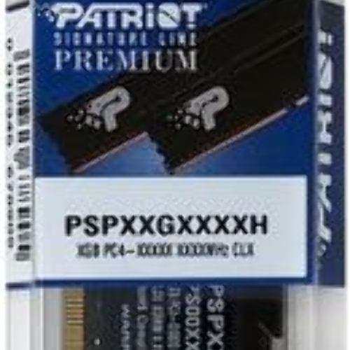 Оперативная память Patriot Signature Premium, DDR4, 32GB (1x32GB), 3200 MHz, CL22, с радиатором, чёрный