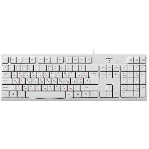 Клавиатура SVEN KB-S300 проводная, USB Type-A, белый