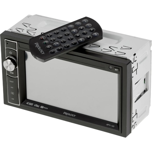 Автомагнитола Prology MPV-120, 2 DIN, 6.2", Bluetooth, USB Type-A, AUX, пульт ДУ