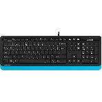 Комплект клавиатура+мышь A4Tech FStyler F1010 проводной, USB, 1600 DPI, чёрный/синий