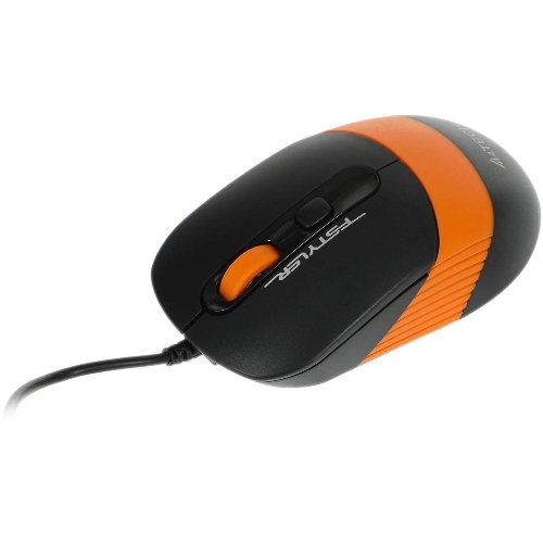 Комплект клавиатура+мышь A4Tech FStyler F1010 проводной, USB, 1600 DPI, чёрный/оранжевый