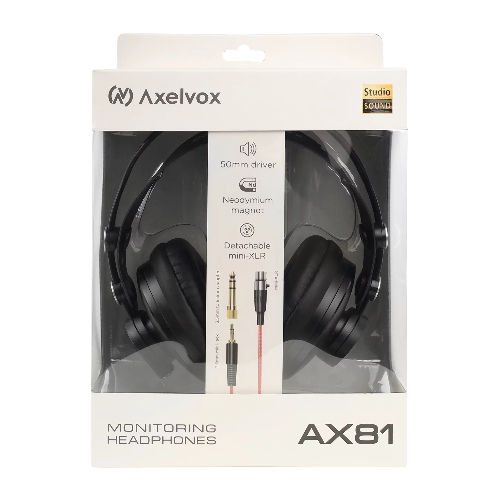 Проводные наушники Axelvox AX81 черный, полноформатные