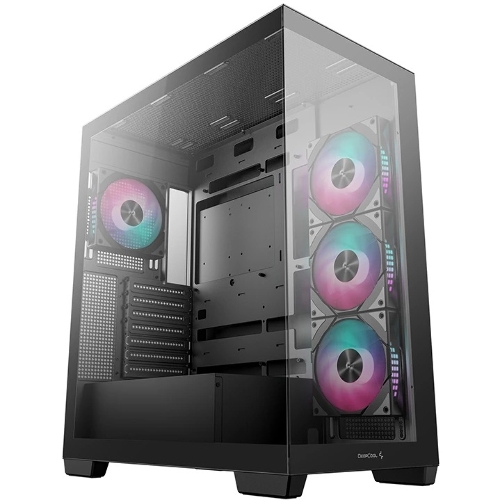 Компьютерный корпус Deepcool CG580 4F черный без БП ATX 6x120мм 3x140мм 2xUSB 3.0 audio bott PSU