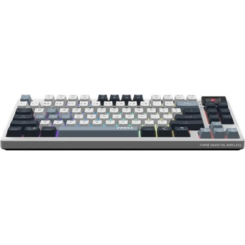 Клавиатура MSI Forge GK600 гибридная, Bluetooth, радиоканал, белый