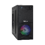 Компьютерный корпус Minitower ExeGate mEVO-7807-NPX500 (mATX, БП 500NPX 12см, 1хUSB+1хUSB 3.0, черный 1x12см с RGb подсветкой)