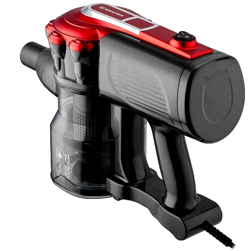 Пылесос вертикальный BRAYER BR4268 серый/красный, питание от сети, 185 Вт, уборка сухая, пылесборник 0,8 л