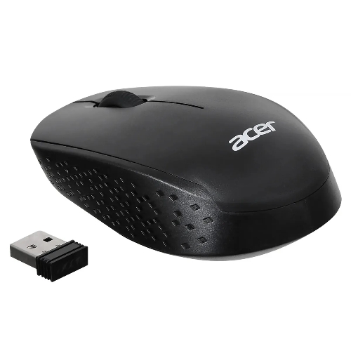 Мышь беспроводная Acer OMR020 черный, 1200 dpi, радиоканал, USB, кнопки - 3