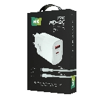 Сетевое зарядное устройство MORE CHOICE NC82a 1USB+1Type-C 3.0A PD 35W+QC3.0 для Type-C Type-C, белый
