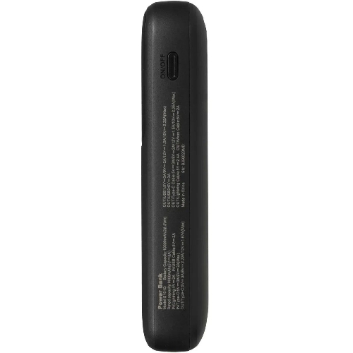 Портативный аккумулятор Tecno Pocket S101Q 10000mAh QC3.0/PD3.0 22.5W 2.4A 2xUSB-A/USB-C черный