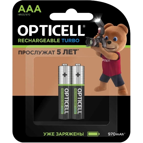 Аккумулятор Opticell Turbo 6080003 AAA NiMH 970mAh (2шт) блистер