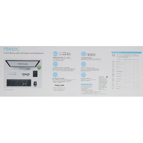 Клавиатура беспроводная A4Tech Fstyler FBX50C, USB, Bluetooth/Радиоканал, серый