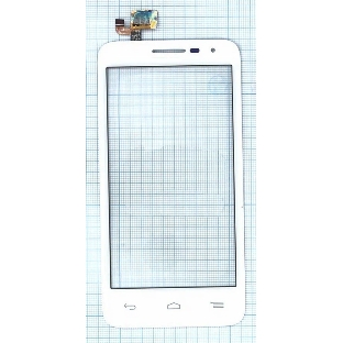 Сенсорное стекло (тачскрин) для Alcatel POP D5 5038D, белое