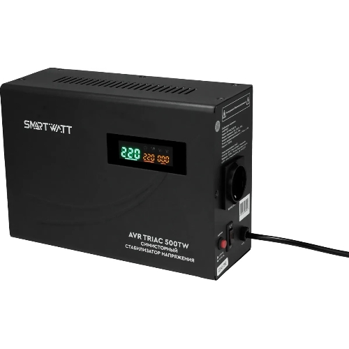 Стабилизатор напряжения Smartwatt AVR Triac 500TW 500ВА черный