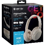 Беспроводные/проводные наушники Defender FreeMotion B475 ANC бежевый, накладные, Bluetooth + проводной, активное шумоподавление, складная конструкция, до 15 ч