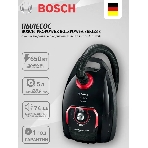 Пылесос Bosch BGL8POW3A черный, 650/890 Вт, уборка сухая, пылесборник мешок 5 л