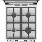 Плита Газовая Gorenje GGI5C22WF, газовая духовка, стеклянная крышка, чугун, белый