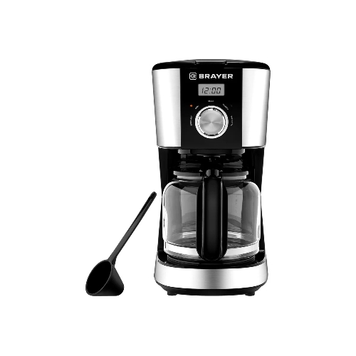 Кофеварка капельная BRAYER BR1122 черный, исп. кофе - молотый, 1.5 л, 900 Вт