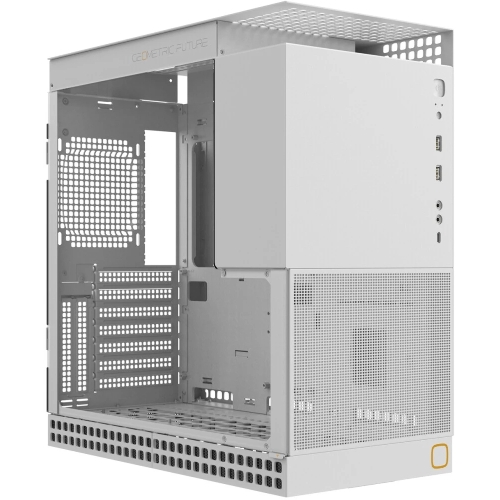 Компьютерный корпус без блока питания Geometric Future Model 4 King Arthur, Midi-Tower, TG, no fans, 2xUSB-A 3.0, 1xUSB 3.2 Type-C, E-ATX, ATX, mATX, mITX белый