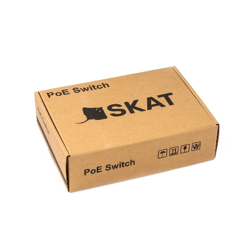 Коммутатор бесперебойный SKAT PoE-5E-1S UPS POE 120Вт порты: 5-Ethernet 1-Uplink