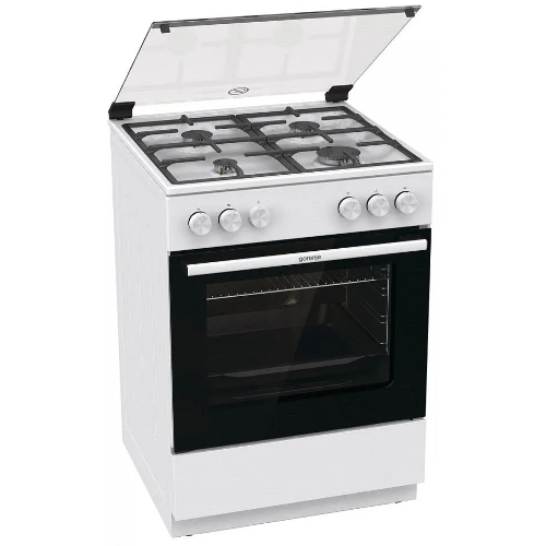Плита газовая Gorenje GG6A11WF белый, конфорок 4 газовых, духовка 72 л, 60 см x 85 см x 60 см