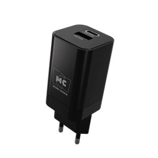 Сетевое зарядное устройство MORE CHOICE NC85a 1USB+1Type-C 3.0A PD 20W+QC3.0 Type-C Type-C, черный