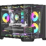Компьютерный корпус AeroCool/Formula Crystal Z6M Floe черный без БП mATX 4x120мм 2xUSB3.0 audio bott PSU