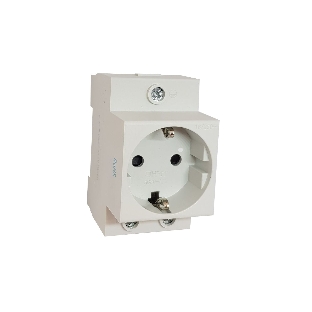 Розетка CHINT AC 30-111 с заземл. контактом на DIN-рейку