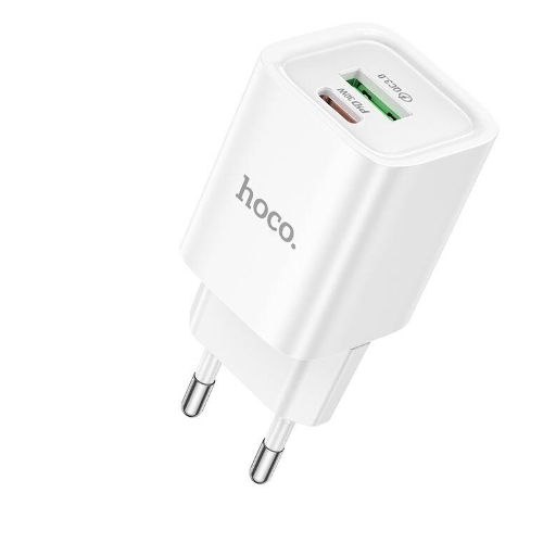 Сетевое зарядное устройство HOCO C149A 1USB+1Type-C 3.0A PD 30W+QC3.0, белый