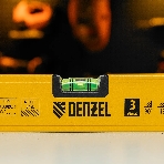 Уровень алюминиевый Denzel, магнит., фрезерованный, 3 глазка (1 зеркал.), 0,5 мм/м, 1000 мм