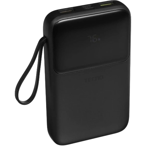Портативный аккумулятор Tecno Pocket S101Q 10000mAh QC3.0/PD3.0 22.5W 2.4A 2xUSB-A/USB-C черный