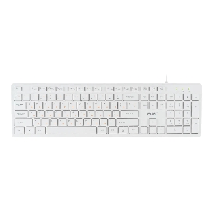 Клавиатура проводная Acer OKW123, USB, белый