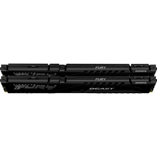 Оперативная память Kingston Fury Beast, DDR5, 32Gb (2x16Gb), 6400MHz, CL32, DIMM, с радиатором, черный