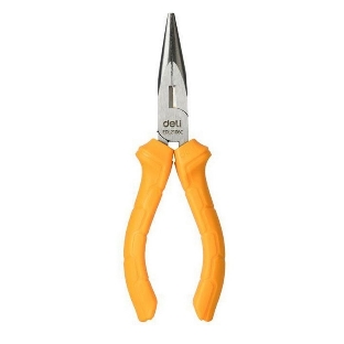 Удлиненные плоскогубцы Deli DL2106C 160 мм, пластиковая рукоять