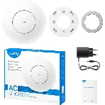 Точка доступа Cudy AC1200 Dual Band Gigabit Ceiling Mount Access Point, MT7621DAN+MT7613B+MT7603E, 867Mbps at 5GHz + 300Mbps at 2.4GHz, 1 x GbE RJ45 Port, Support 12V DC or 802.3af PoE or Passive PoE, Internal Antennas, 48V passive PoE adapter included, Cudy Mesh Support