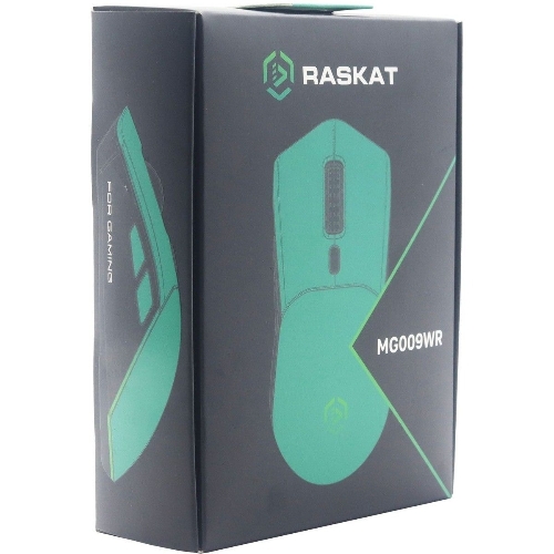 Мышь беспроводная/проводная Raskat MG009WR зеленый, 5000 dpi, радиоканал, USB, кнопки - 7