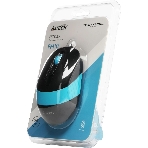 Мышь проводная A4Tech Fstyler FM10 черный/синий, 1600 dpi, USB, кнопки - 4