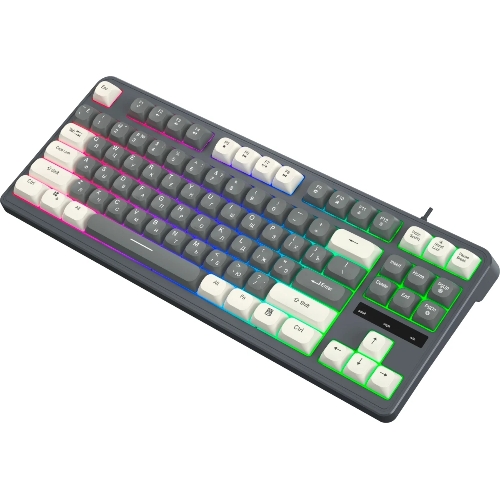 Клавиатура Oklick 731G проводная, USB Type-A, серый/белый