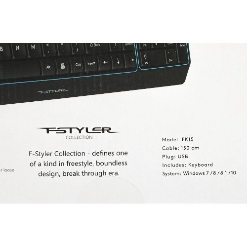 Клавиатура проводная A4Tech Fstyler FK15, USB, черный