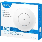 Точка доступа Cudy AC1200 Dual Band Gigabit Ceiling Mount Access Point, MT7621DAN+MT7613B+MT7603E, 867Mbps at 5GHz + 300Mbps at 2.4GHz, 1 x GbE RJ45 Port, Support 12V DC or 802.3af PoE or Passive PoE, Internal Antennas, 48V passive PoE adapter included, Cudy Mesh Support