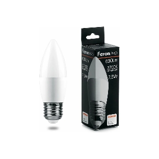Лампа светодиодная Feron PRO LB-1307 свеча E27 7.5W 2700K