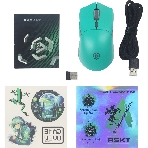 Мышь беспроводная/проводная Raskat MG009WR зеленый, 5000 dpi, радиоканал, USB, кнопки - 7