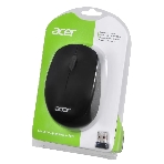 Мышь беспроводная Acer OMR020 черный, 1200 dpi, радиоканал, USB, кнопки - 3