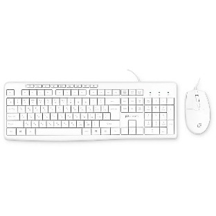 Комплект клавиатура+мышь Oklick S650 проводной, USB, 2000 DPI, белый