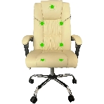 Кресло Cactus CS-CHR-OC04M-WT слоновая кость, экокожа, подголовник