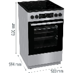 Плита электрическая Gorenje GEC5C41SG серый, конфорок 4 электрических, духовка 70 л, 50 см x 85 см x 59.4 см (без крышки)