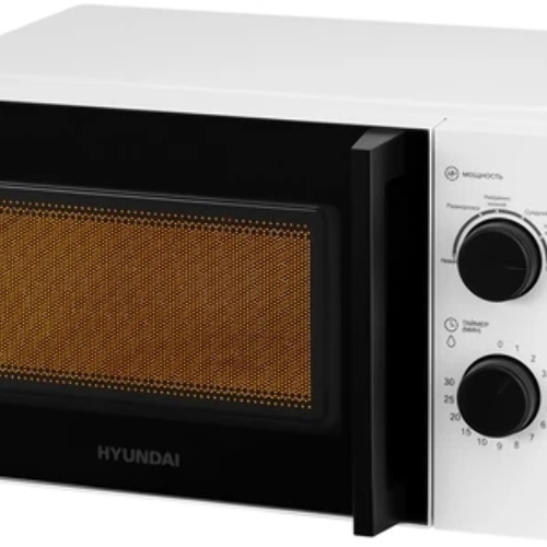 Микроволновая печь Hyundai HYM-M2047 белый, 20 л, 700 Вт, переключатели - поворотный механизм